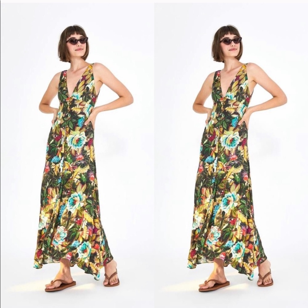 Farm Rio Garden Dreams V Neck Maxi Dress